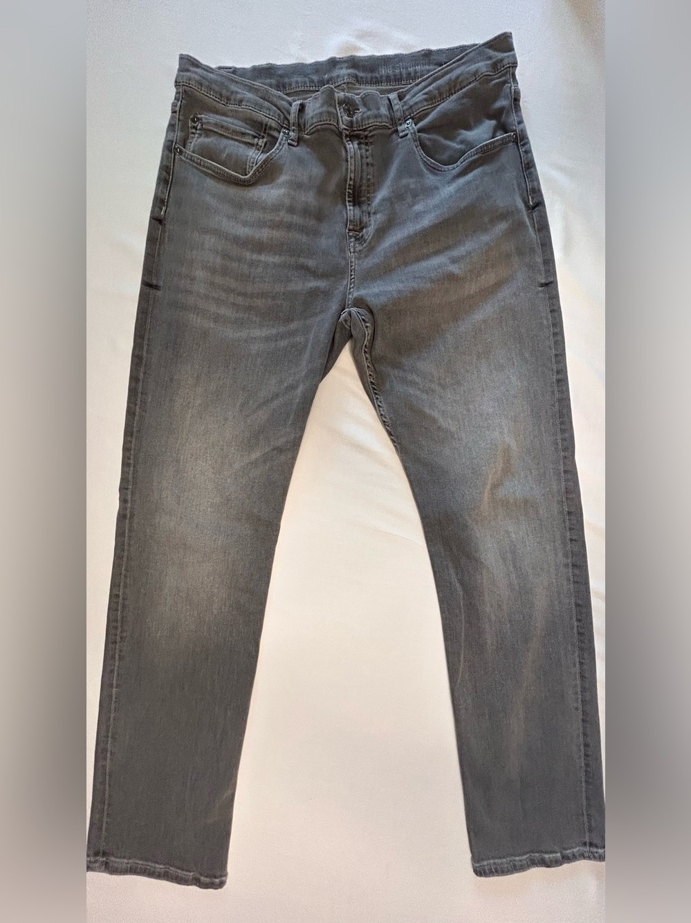 7 For All Mankind Jeans Mens Gray Straight Leg Denim Casual